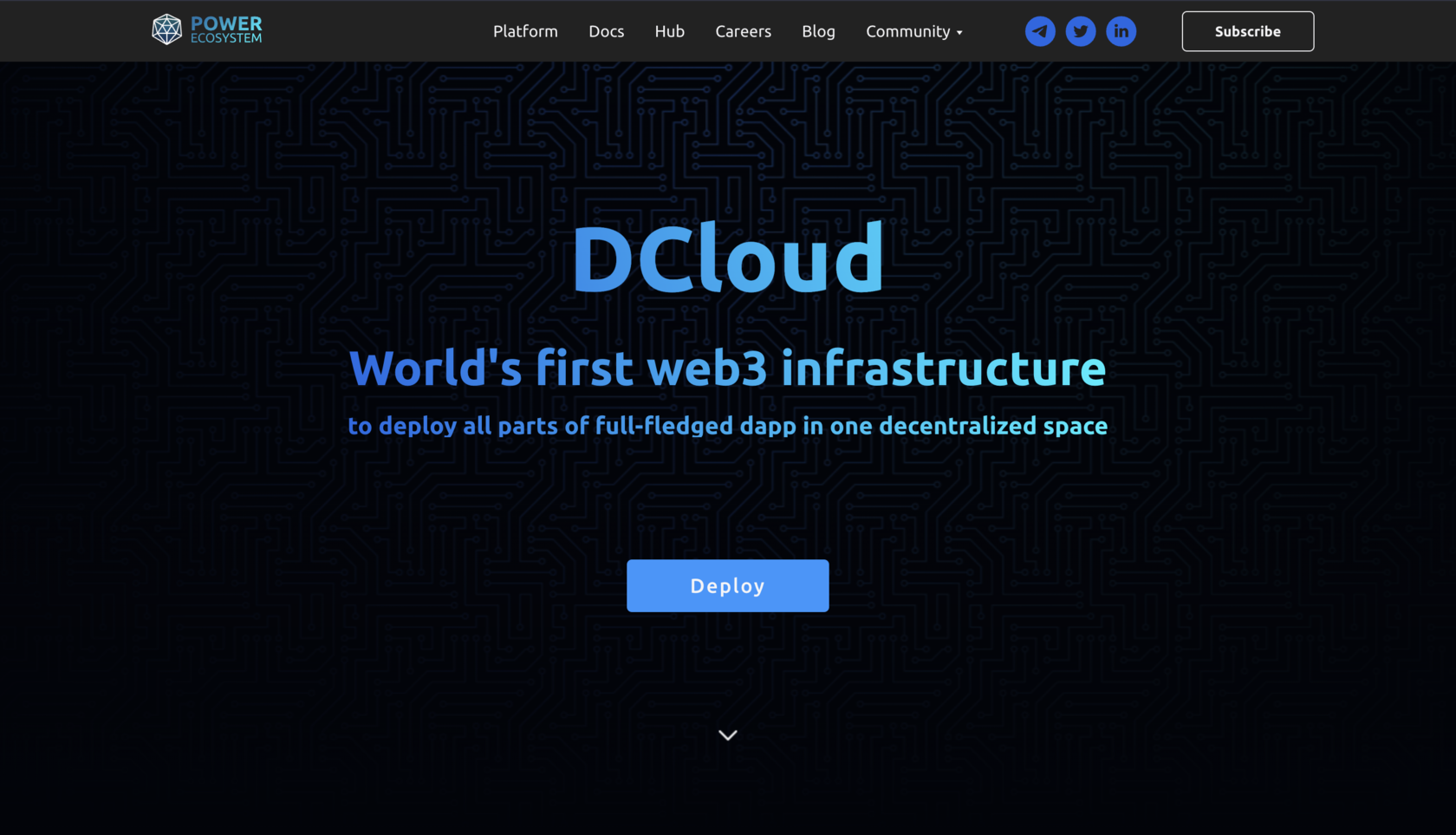 Power Ecosystem - DCloud & DAO. WEB3 Cloud Infrastructure for Decentralized  Full-stack Applications enabled by blockchain technology